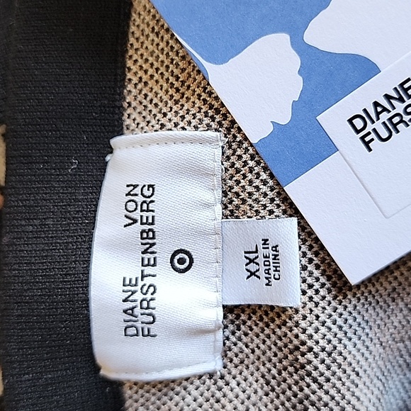 DVF Halter Tie Neck Neutral Poppy Sweaterknit Midi Dress NWT Size MEDIUM - Picture 8 of 9